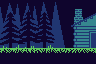 A log cabin in a forest